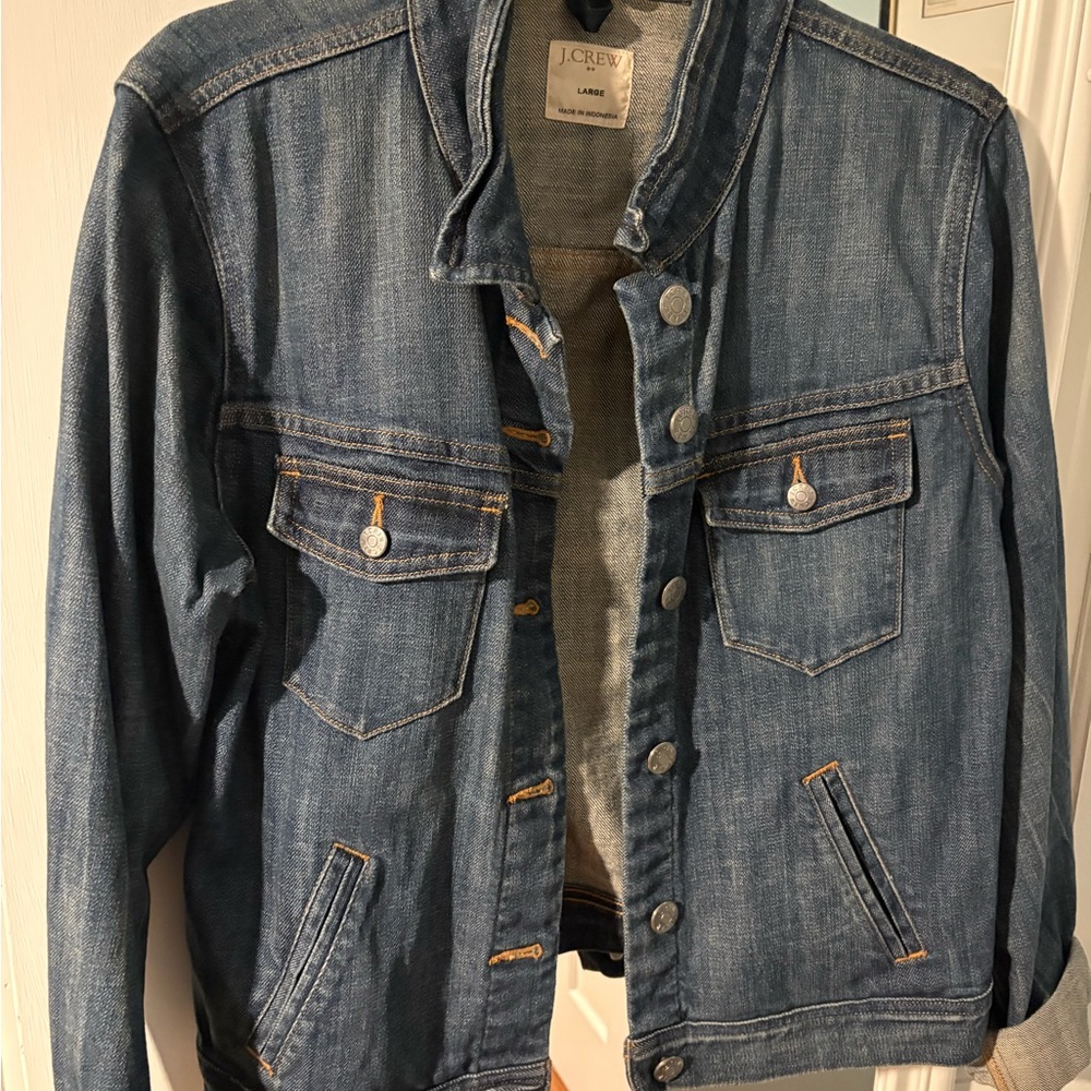 J. Crew Women’s Denim Jacket size large EUC